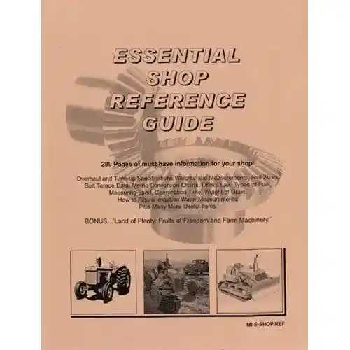 Shop Reference Guide fits Reference Manuals No Model Category
