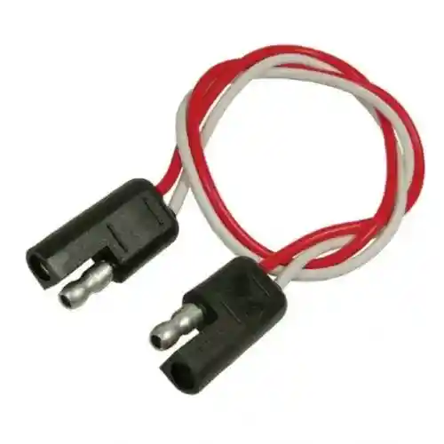 Pre Wired Molded Trailer Connector 2 Way 12" 16 Gauge fits Trailer & Towing Trailer Wiring 6634