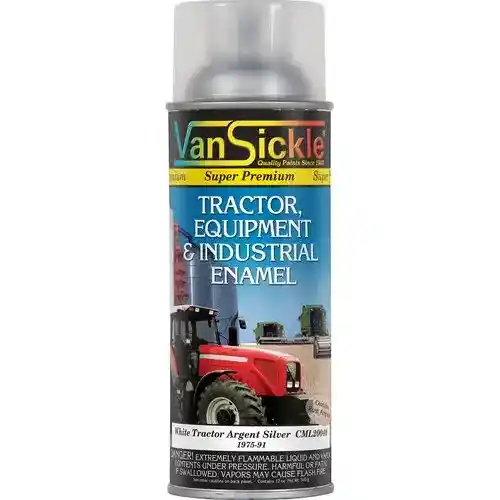 White Metallic Argent Silver Tractor Aerosol fits Paint White