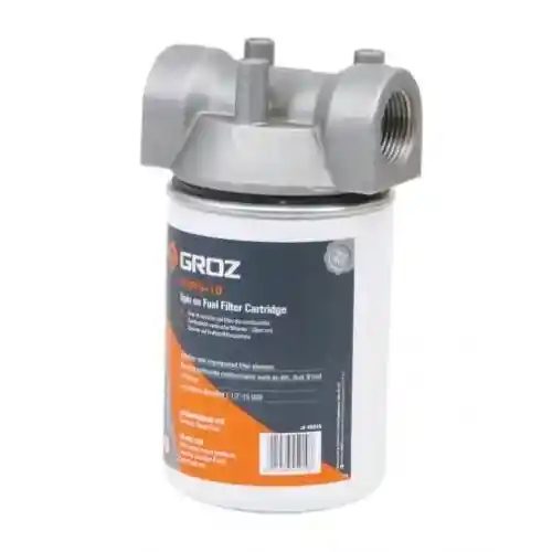 GROZ® Fuel Filter High Flow Spin-on Cartridge Style 10 Micron 1" NPT fits Pumps, Hoses, Nozzles, Filters Fuel Filters