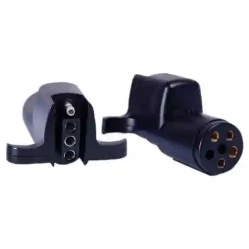 Trailer Connector 6-Way Round to 4-Way Flat fits Trailer & Towing Trailer Adapters & Connectors