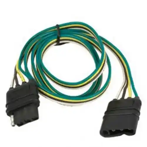 Trailer Wire Extension Loop w/Integrated Ground 4-Pole Flat 48" Length fits Trailer & Towing Trailer Wiring