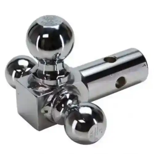 Trailer Tri-Ball Hitch 1-7/8" 2" and 2-5/16" Chrome Plated fits Trailer & Towing Trailer Ball Mount Hitches