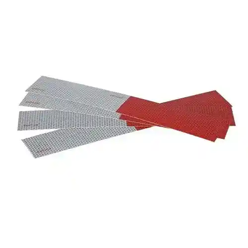 Trailer Marking Reflective Tape Red and Silver 12" - 4 Pack fits Trailer & Towing Trailer Reflectors