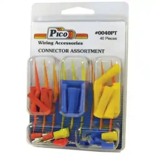 Wiring Terminal and Butt Connector Kit 22-16 16-14 & 12-10 AWG 40 Piece fits Wiring, Relays, Switches Terminals