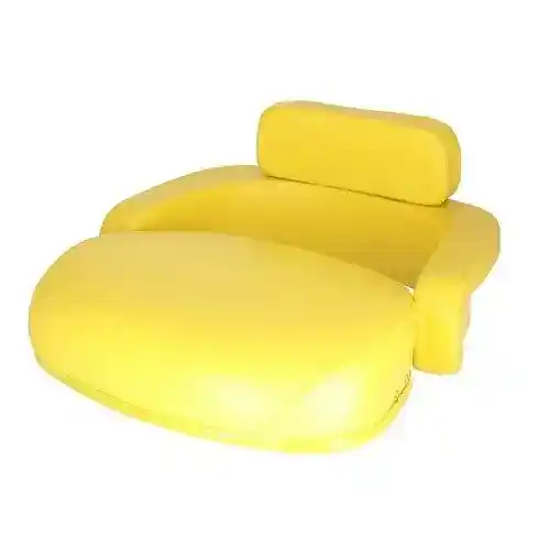 Seat Cushion Set - 3-Pieces Vinyl Yellow without Brackets fits John Deere 2520 3010 3020 4000 4010 4020 4030 4230 4240 4320 4430 4520 4630 7520 TY9626