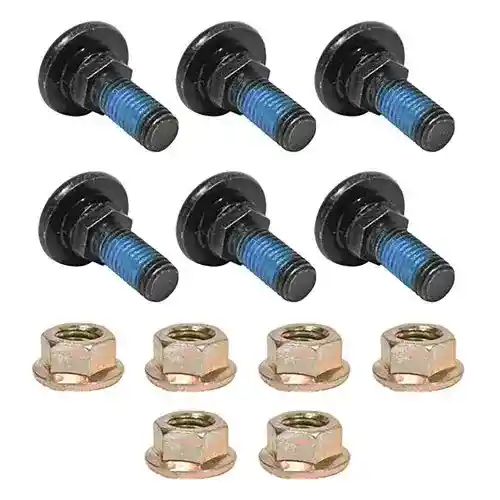 Blade Bolt Kit - 6 Pack fits John Deere 525 530 535 730 735 910 915 916 920 925 926 930 935 936 946 956 990 945 955 535 990 E80242 AE71254 FH313555