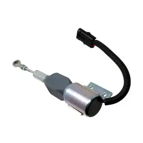 Fuel Solenoid Assembly - 12V Straight Bracket fits New Holland J932529 fits Case J991167 fits Case IH MX100 MX110 MX120 MX135 MX150 87420952 3991167