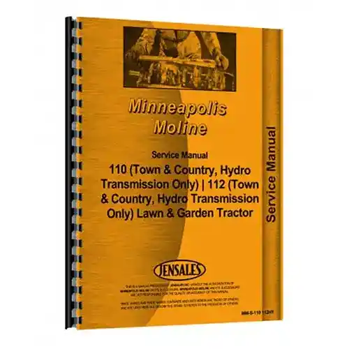 Service Manual fits Minneapolis Moline 110 112