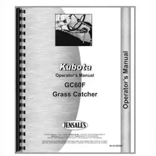 Operator's Manual fits Kubota GC60F