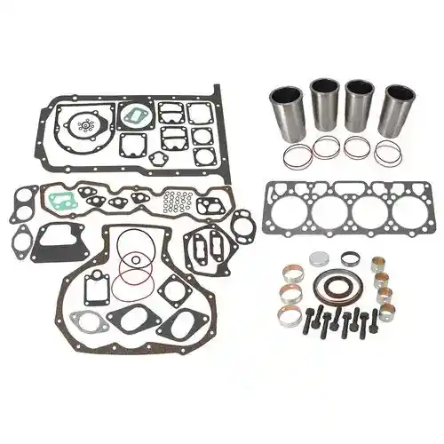 Engine Rebuild Kit - Less Bearings - High Compression Pistons - Early fits John Deere 270 500A 500 254 270 3010 3020 500A 500