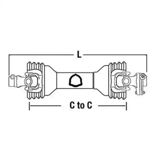 Universal PTO Driveline With Shear Bolt Clutch fits Kubota BL40C BL52C BL60C 70030-35145 70030-35254 70030-35255 70030-35144