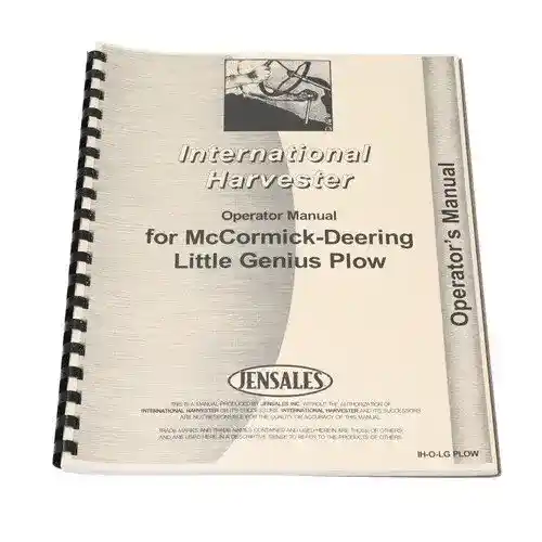 Operator's Manual fits International 8