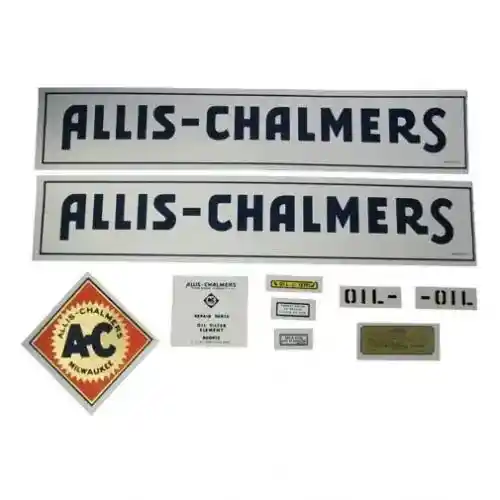 Decal Set WF Blue with Border Mylar fits Allis Chalmers WF