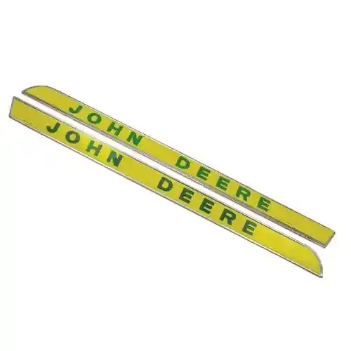 Side Molding Emblem Set - Flat Style fits John Deere 1010 1020 2010 2020 2510 2520 3010 3020 4000 4010 4020 4320 4520 4620 5010 5020 7020 2020 AR28048