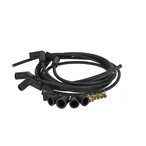 Spark Plug Wire Set - 4 Cylinder - Copper Core - 90 Degree Boots fits John Deere fits Case fits International fits Massey Ferguson fits Ford
