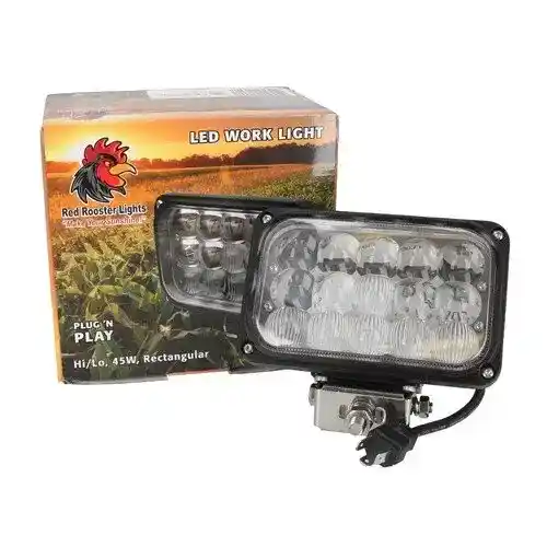 LED Work Light - 45W Rectangular Hi Lo Beam Universal