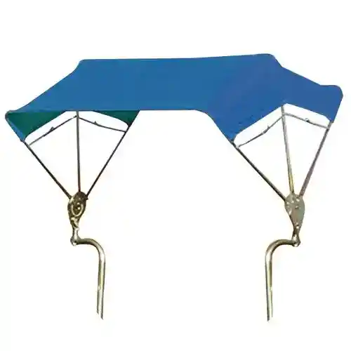 3-Bow Tractor Canopy with Frame Fender Mount 40" - Blue