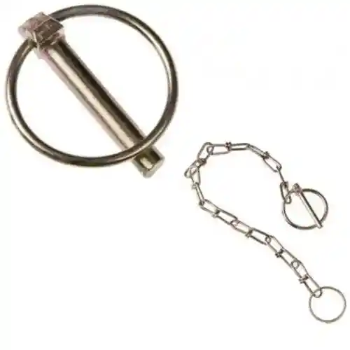 Lynch Pin 7/16" Shaft 1-3/4" Shank 1-1/2" Length 2" Overall with 12" Chain Category 1-2 2 Pack