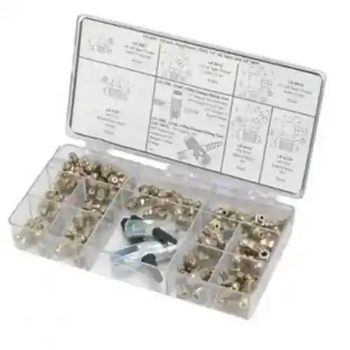 Grease Fittings- 100 pc. Asst. (SAE) 1/4"-28 Taper and 1/8" NPT