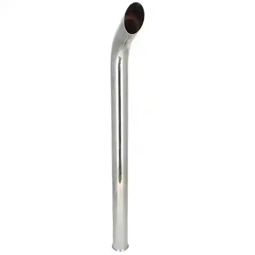 Exhaust Stack - 2-15/16" FL X 48" Curved Chrome fits John Deere 3020 4000 4010 4020 4030 4230 4240