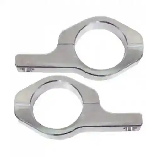 Billet Aluminum Vertical Bar Mount Silver 1.25"