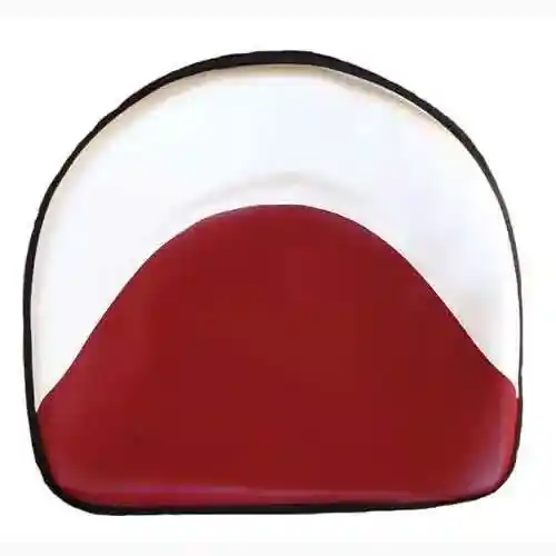 Pan Seat 21" Deluxe Cushion Vinyl White and Red fits International fits Massey Ferguson TE20 TEA20 TO20 TO30 TO35 20 30 35 50 65 135 2135 fits Ford