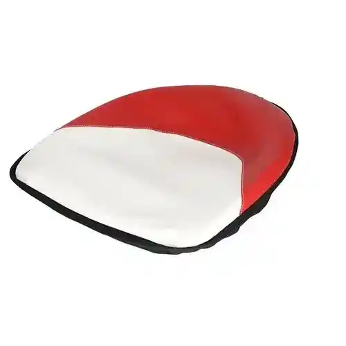 Pan Seat 19" Deluxe Cushion Vinyl Red and White fits International M 300 fits Massey Ferguson TE20 TO20 TO30 TO35 20 30 35 50 65 135 2135 fits Ford
